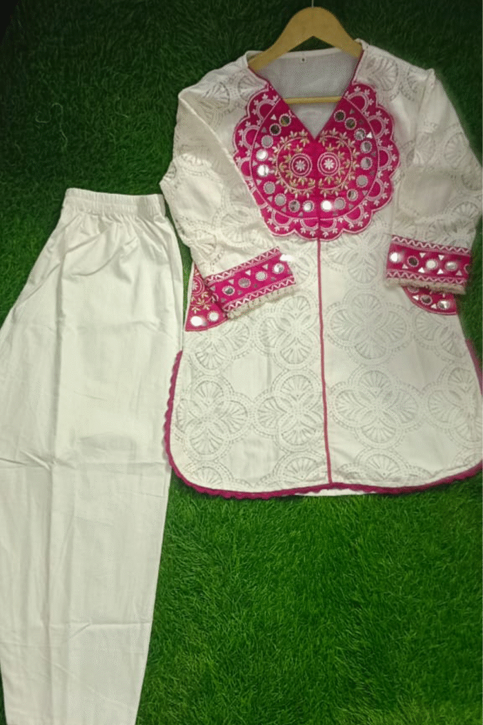 Cotton Shiffle Cord Set With Beautiful Embroidery Set - Image 5