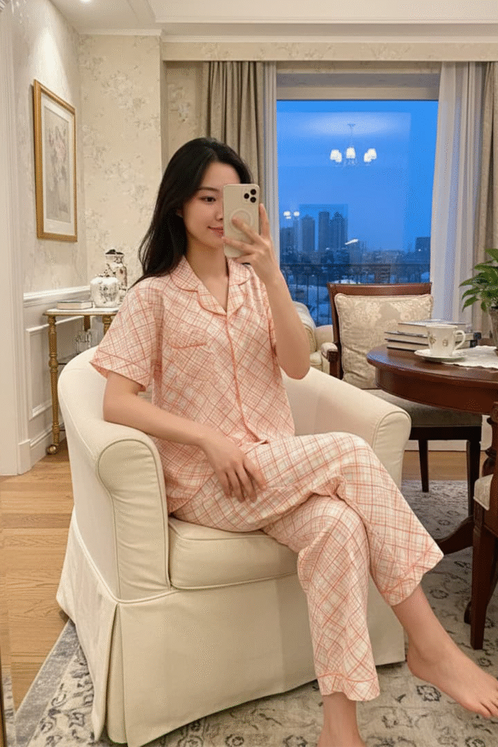 Korean Cotton Printed Brush Night Suits Wholesale - Image 5