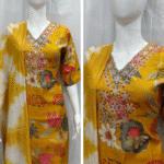 Pure Vatican Silk Fabric Straight Kurti With Pant Dupatta Set