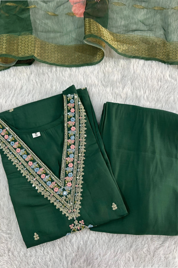Premium Russian Silk Collection Kurti Set Wholesale - Image 9