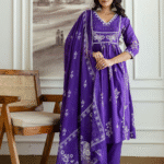 Premium Cotton 60.60 Kurti Set Suits With Detailing Works