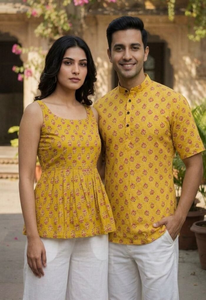Couple Cotton Shirt Kurta & Short Length Top For This Summer Season - Image 9