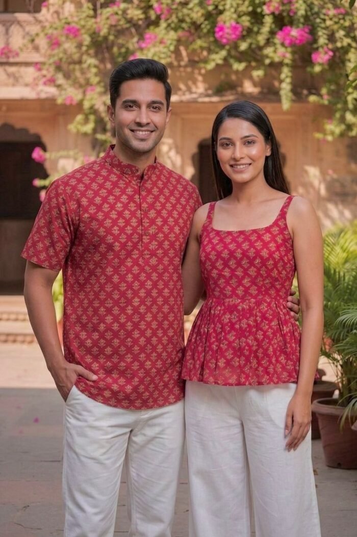Couple Cotton Shirt Kurta & Short Length Top For This Summer Season - Image 5