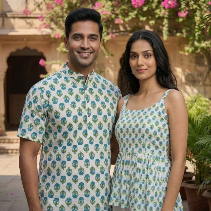 Couple Cotton Shirt Kurta & Short Length Top For This Summer Season - Image 2